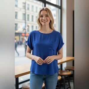 Toska Royal Blue Women's Crop Top